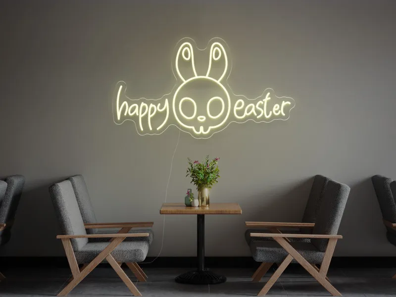 Happy Easter Bunny - Insegna Neon LED
