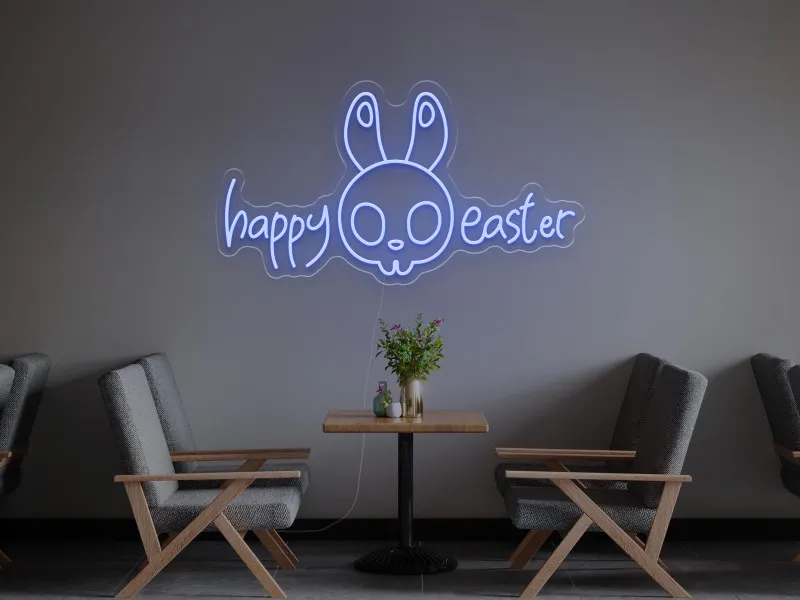 Happy Easter Bunny - Insegna Neon LED