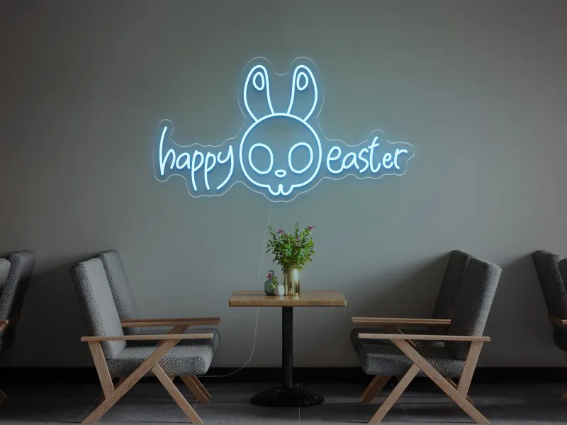 Happy Easter Bunny - Insegna Neon LED