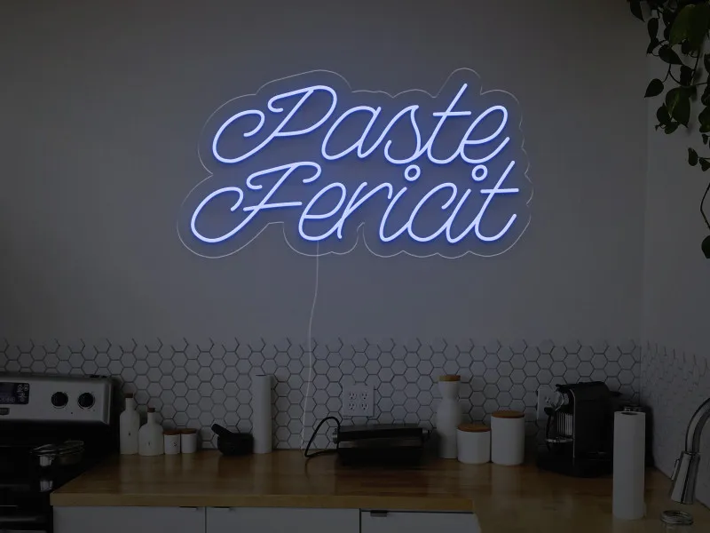 Paste Fericit - Semn luminos neon LED