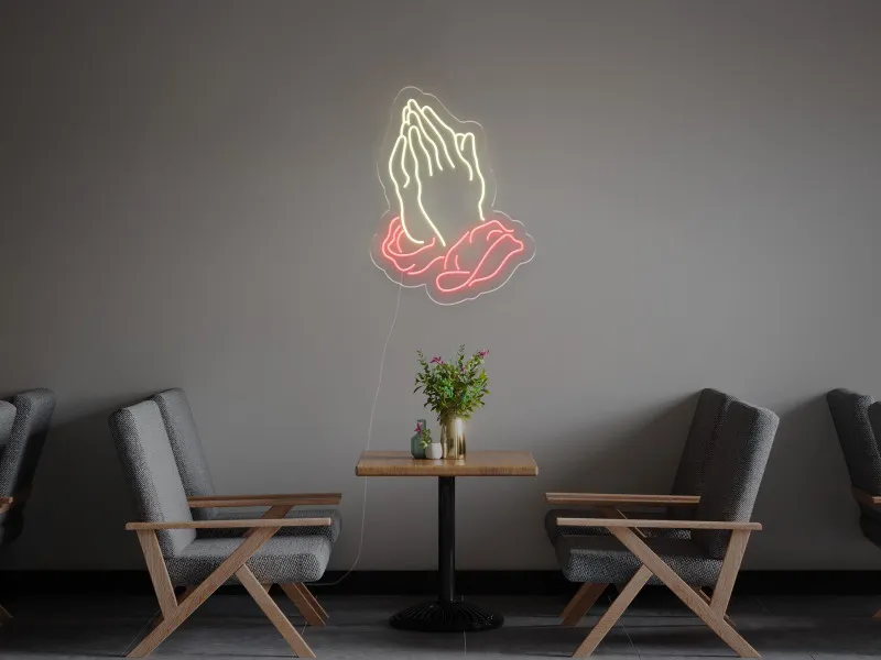 Mani che Pregano - Insegna Neon LED