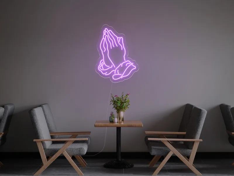 Mani che Pregano - Insegna Neon LED