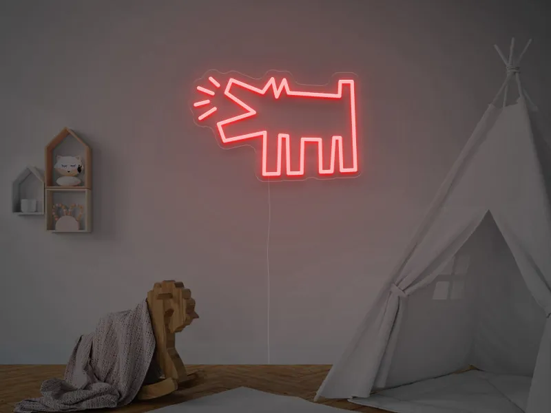 Keith Haring - Dog  - Insegna Neon LED