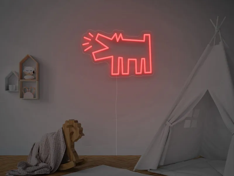 Keith Haring - Dog  - Insegna Neon LED