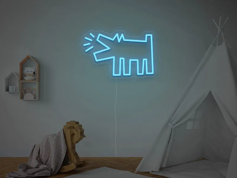 Keith Haring - Dog  - Insegna Neon LED