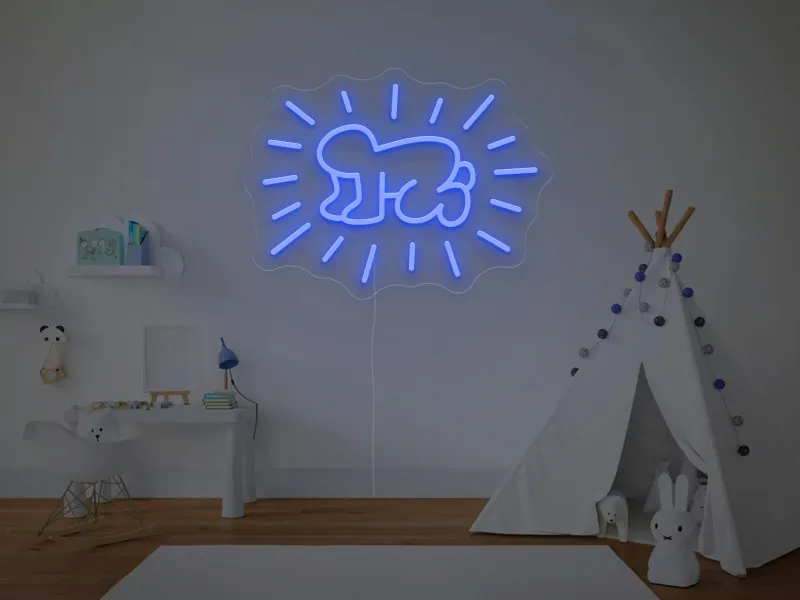 Keith Haring  - Radiant Child -  Insegna Neon LED
