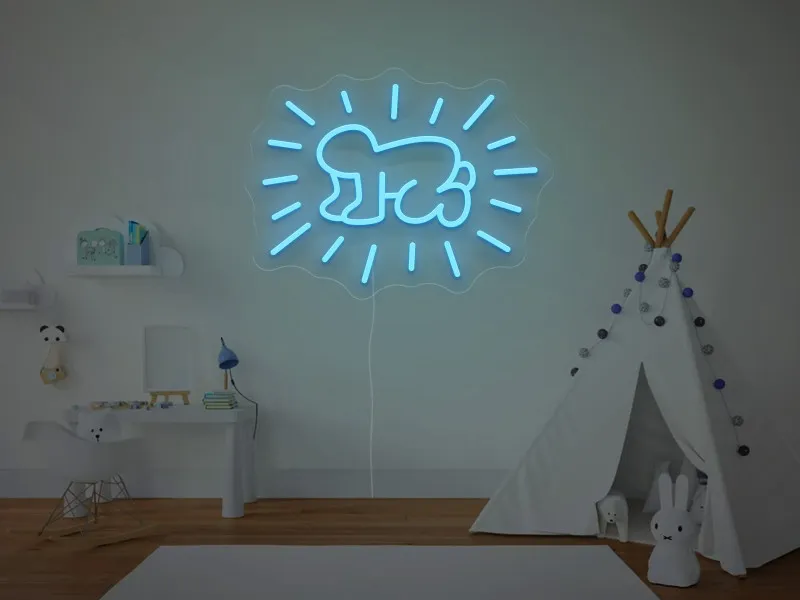 Keith Haring  - Radiant Child -  Insegna Neon LED