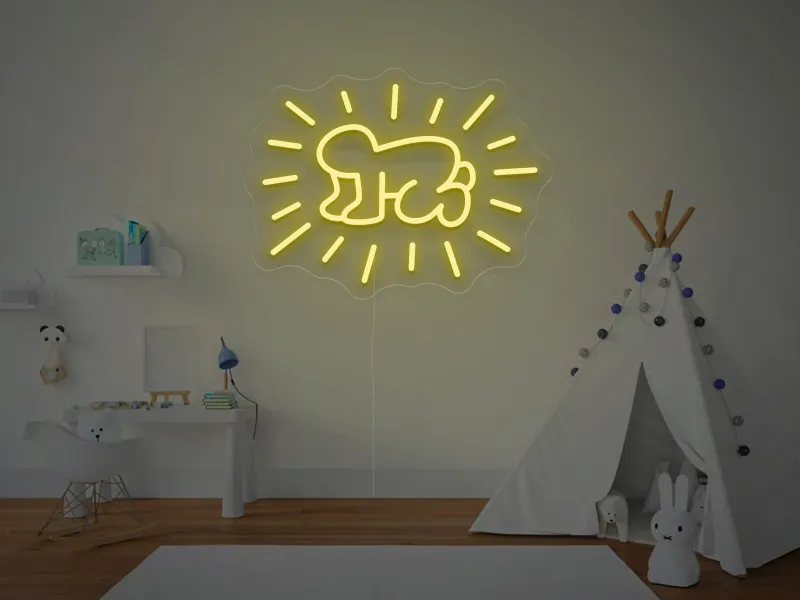 Keith Haring  - Radiant Child -  Insegna Neon LED
