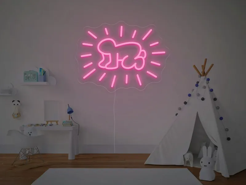 Keith Haring  - Radiant Child -  Insegna Neon LED