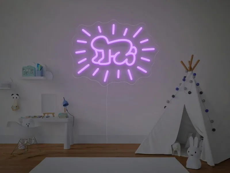 Keith Haring  - Radiant Child -  Insegna Neon LED