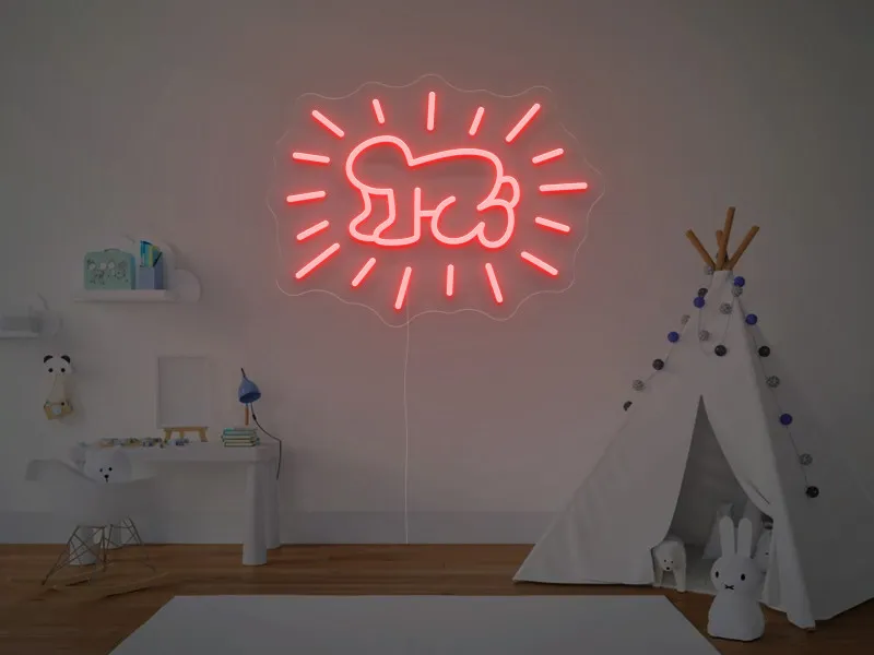 Keith Haring  - Radiant Child -  Insegna Neon LED