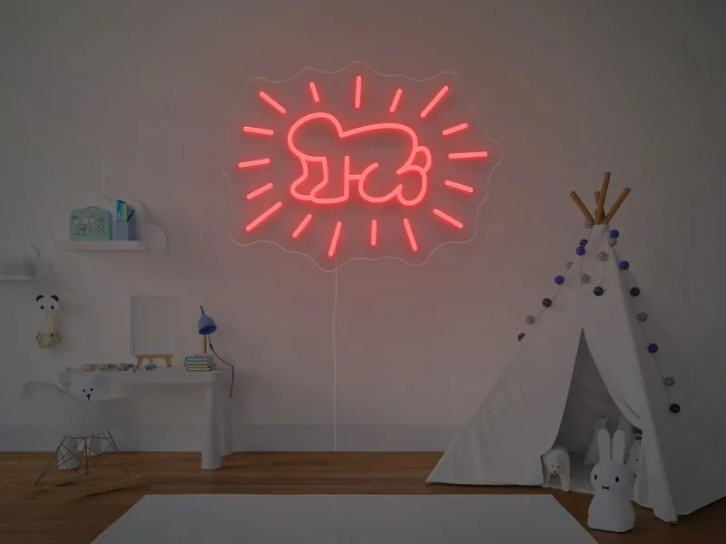 Keith Haring  - Radiant Child -  Insegna Neon LED