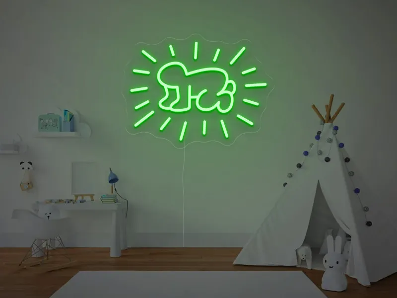 Keith Haring  - Radiant Child -  Insegna Neon LED