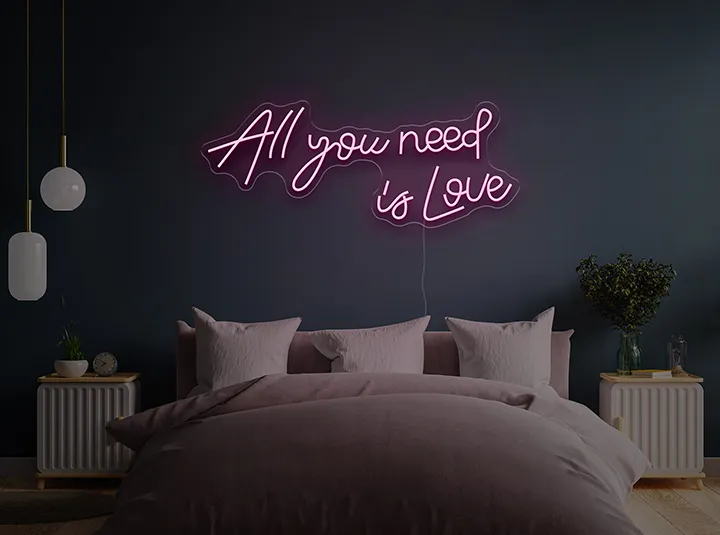 All you need is Love - Semn Luminos LED Neon de Inchiriat