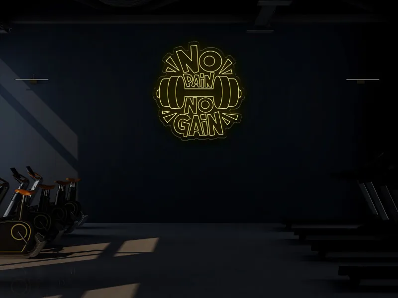 NO PAIN NO GAIN - Insegna Neon LED