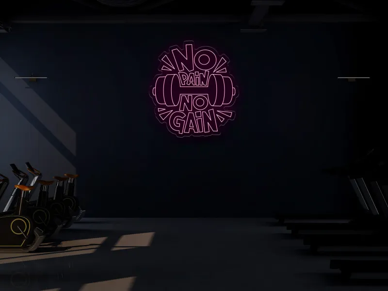 NO PAIN NO GAIN - Insegna Neon LED