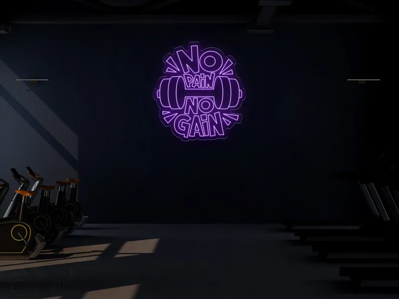 NO PAIN NO GAIN - Insegna Neon LED