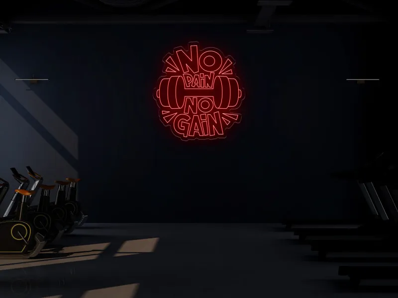 NO PAIN NO GAIN - Insegna Neon LED