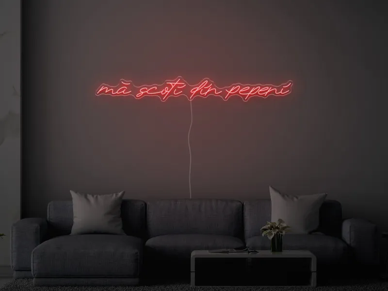 Mă scoți din pepeni - Semn Luminos LED Neon