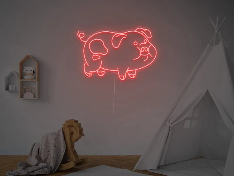 Maialino - Insegna Neon LED