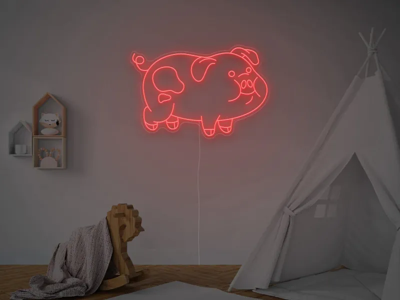 Maialino - Insegna Neon LED
