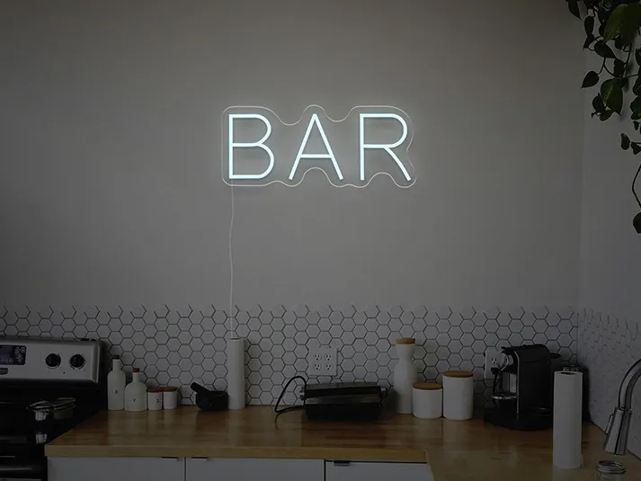 BAR - Insegna LED al neon con telecomando