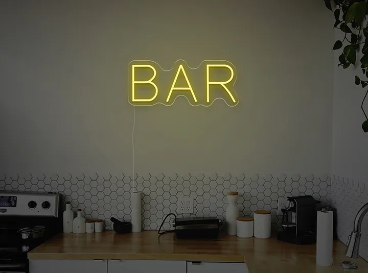 BAR - Semn Luminos LED Neon de Inchiriat