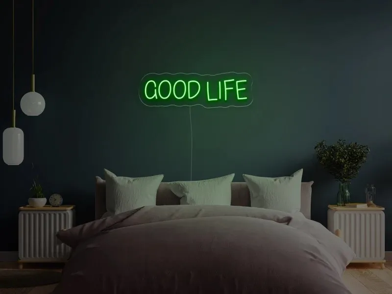 Good life - Insegna LED al neon con telecomando