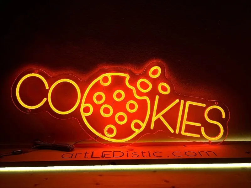 Cookies - Insegna LED al neon con telecomando