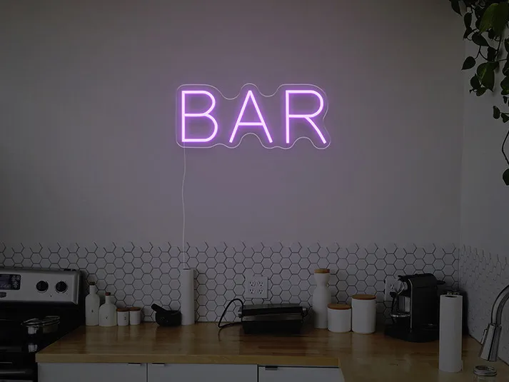 BAR - Insegna LED al neon con telecomando