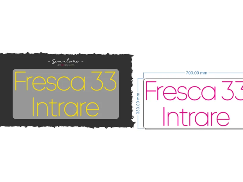 Fresca 33 Intrare - Insegne al neon a LED