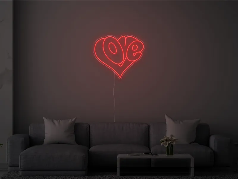 Love Heart - Insegna Neon LED
