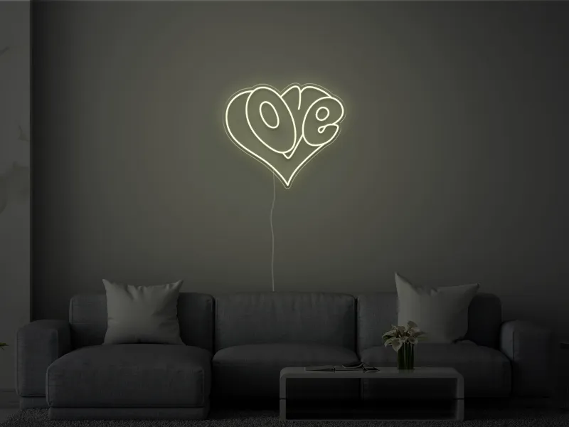 Love Heart - Insegna Neon LED