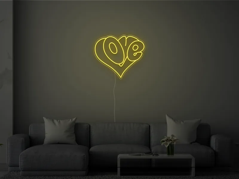 Love Heart - Insegna Neon LED