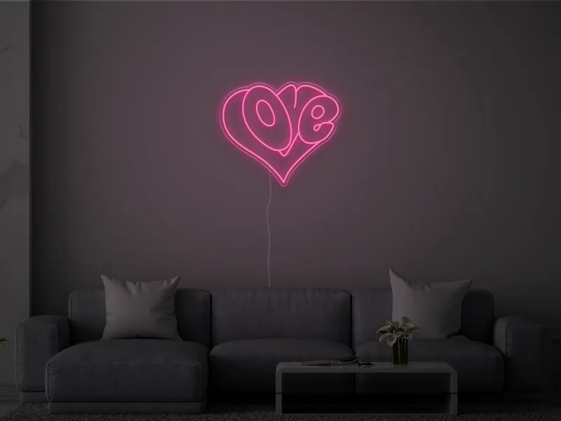 Love Heart - Insegna Neon LED