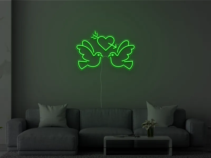 Lovebirds  - Insegna Neon LED
