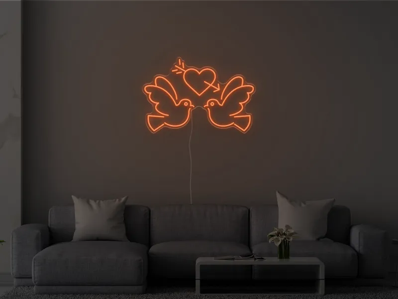 Lovebirds  - Insegna Neon LED