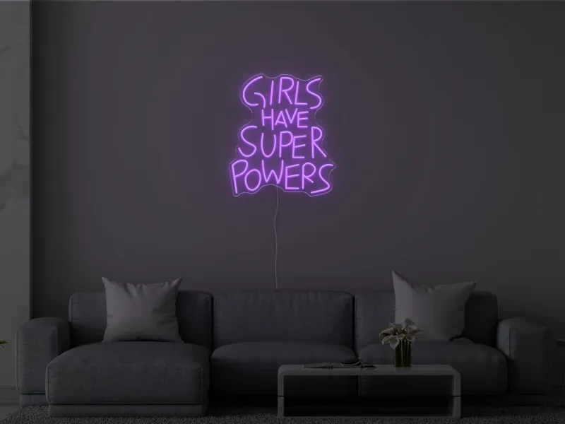 Girls Have Superpowers - Insegna Neon LED