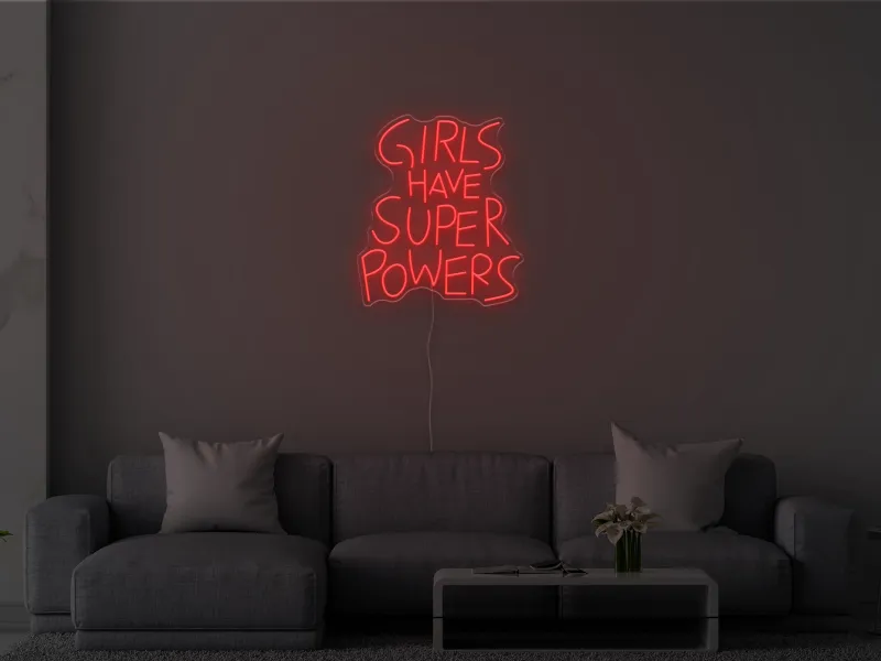 Girls Have Superpowers - Insegna Neon LED