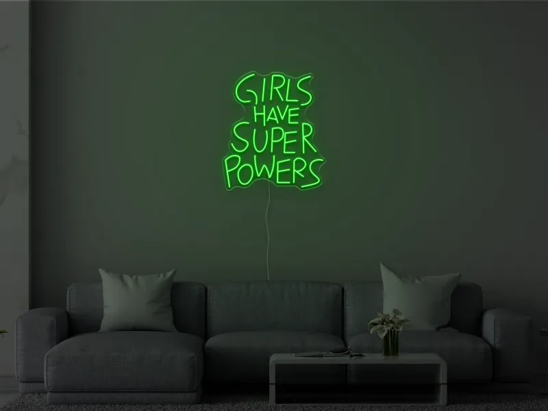 Girls Have Superpowers - Insegna Neon LED