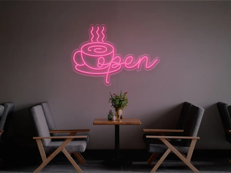 Open Cafe - Insegna Neon LED