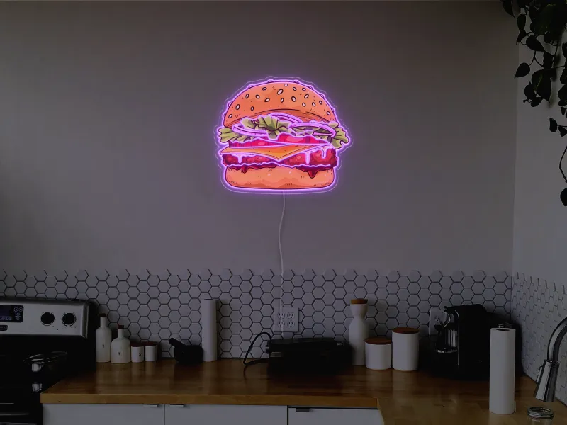 Burger - Insegna Neon LED