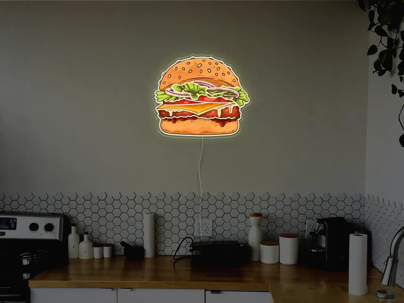 Burger - Insegna Neon LED