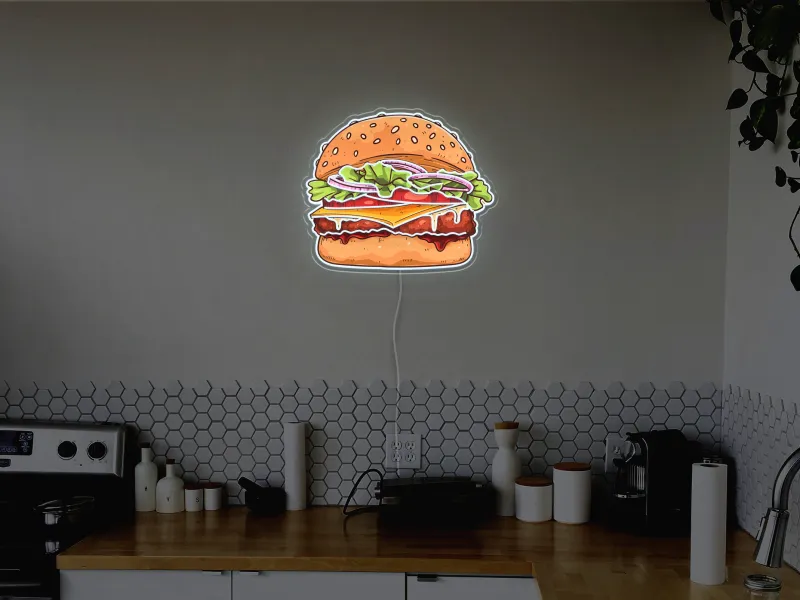 Burger - Insegna Neon LED