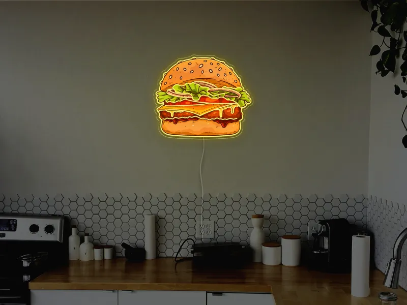 Burger - Insegna Neon LED