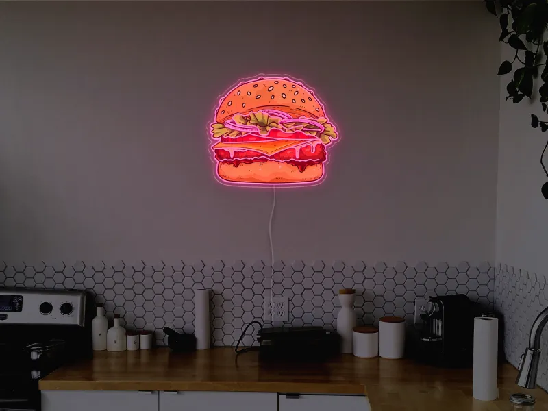 Burger - Insegna Neon LED