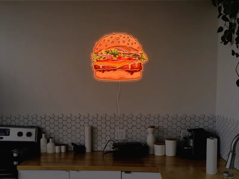 Burger - Insegna Neon LED