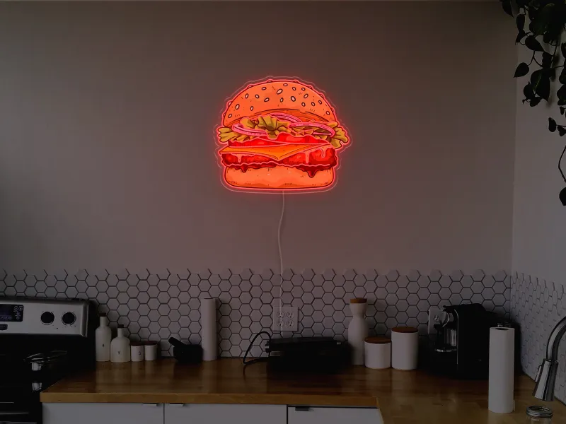 Burger - Insegna Neon LED