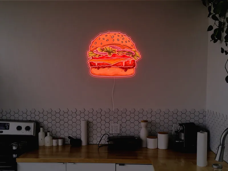 Burger - Insegna Neon LED