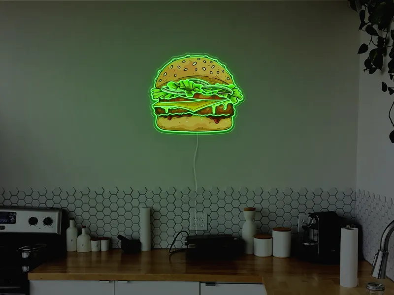 Burger - Insegna Neon LED